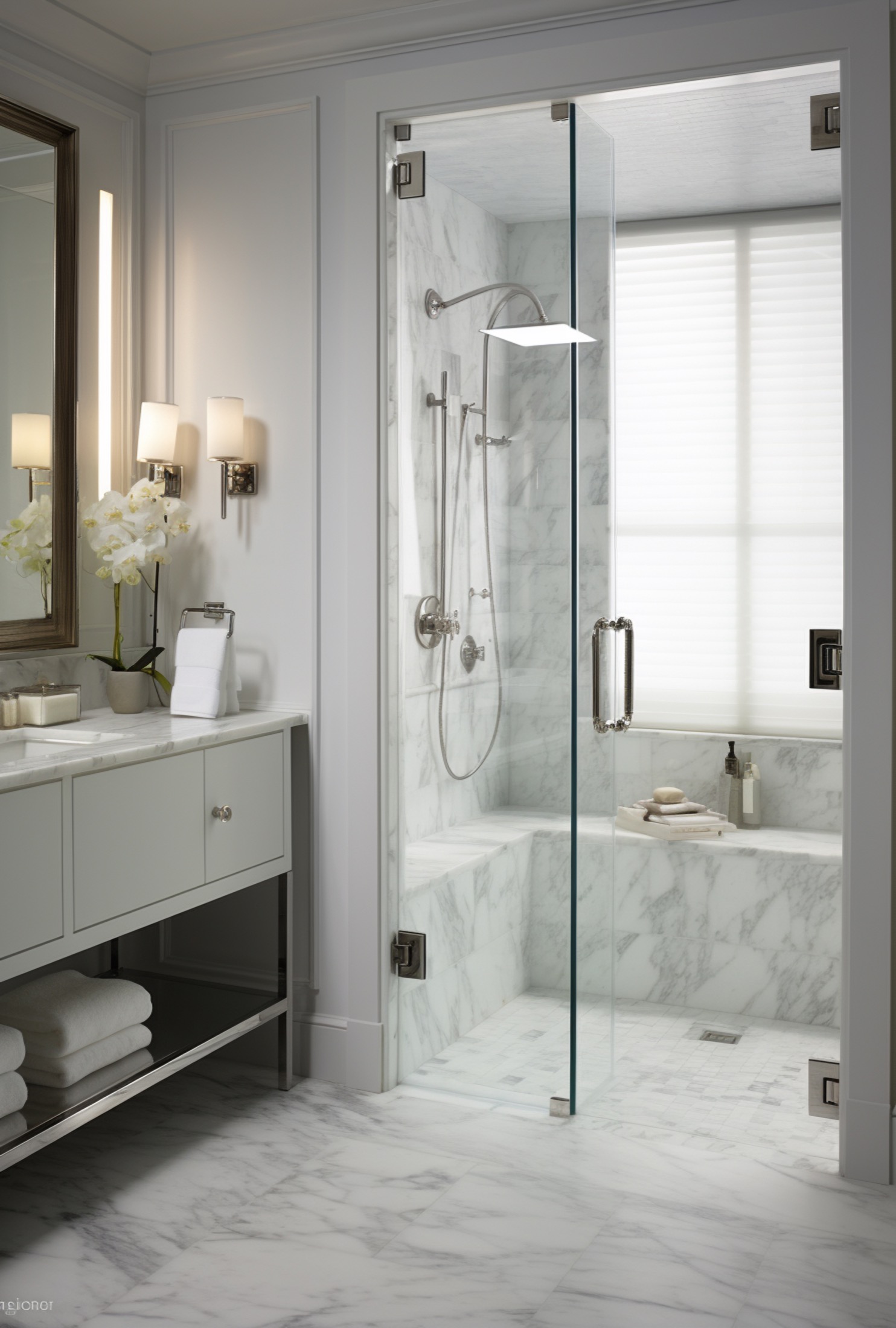 Frameless glass shower screen